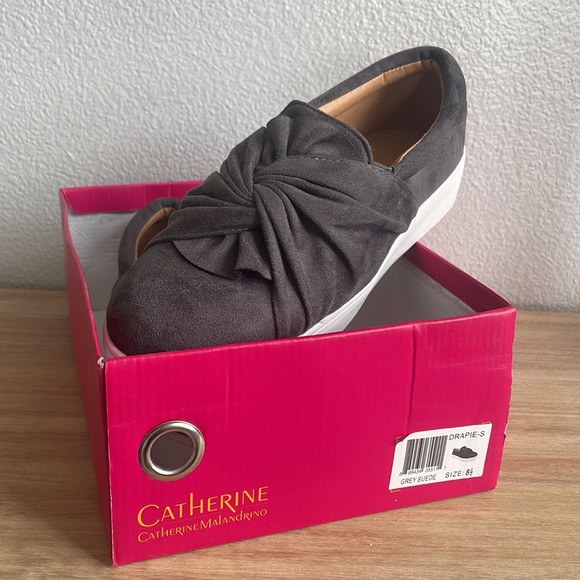 Catherine Malandrino Drapie Suede platform Slip-on, size 8.5 - Picture 6 of 8